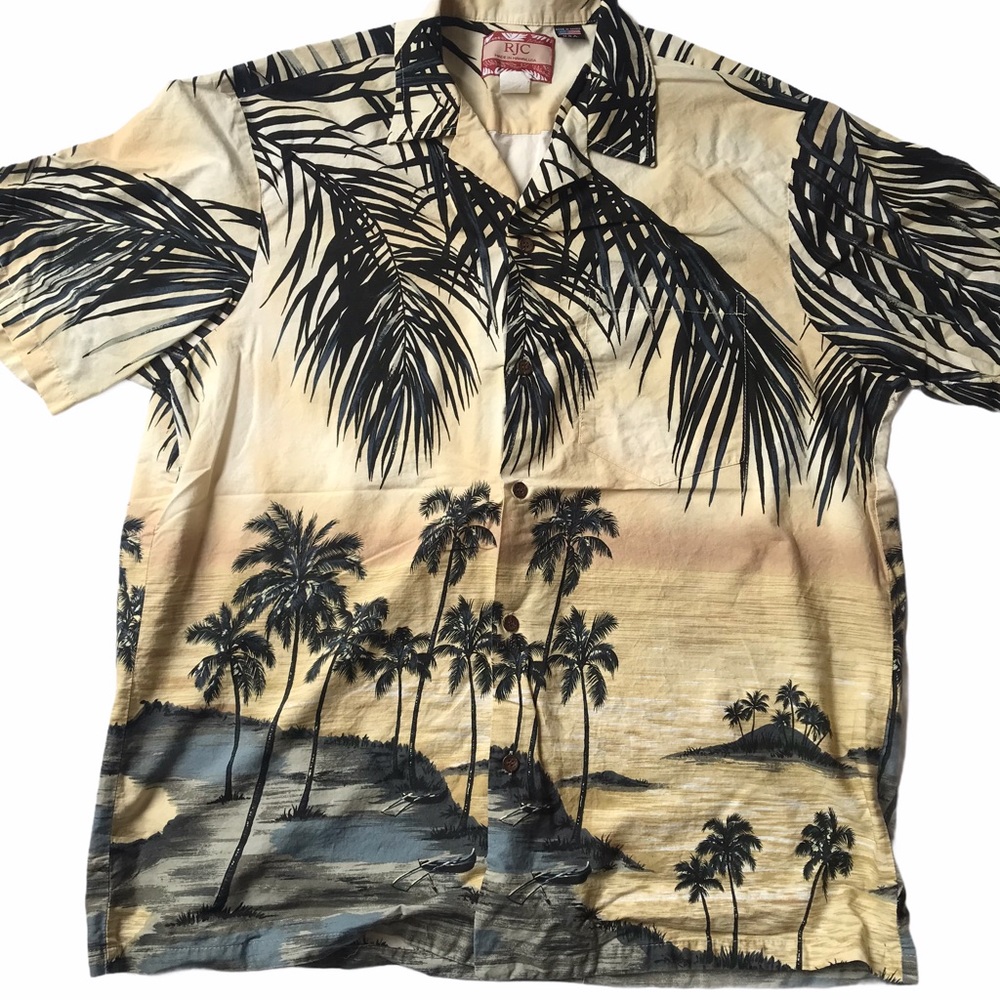 RJC HAWAIIAN Beach Short Sleeved Casual Shirt